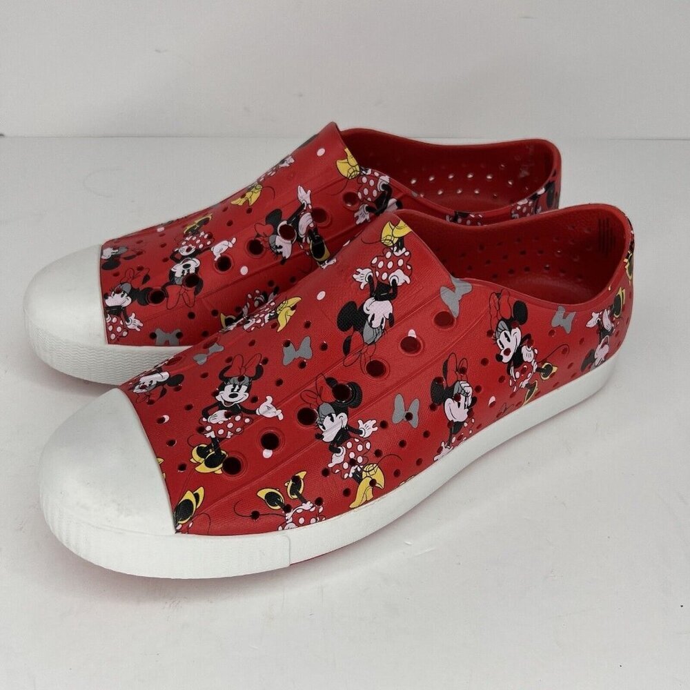 Native Disney Slip-On Minnie Print Water Sneakers Men's Size 8 Women's Size 10